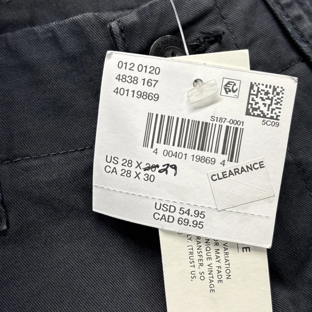 American Eagle baggy lived in khakis mens 28x29 TAG-28x30 flex gray Preppy‎ NEW